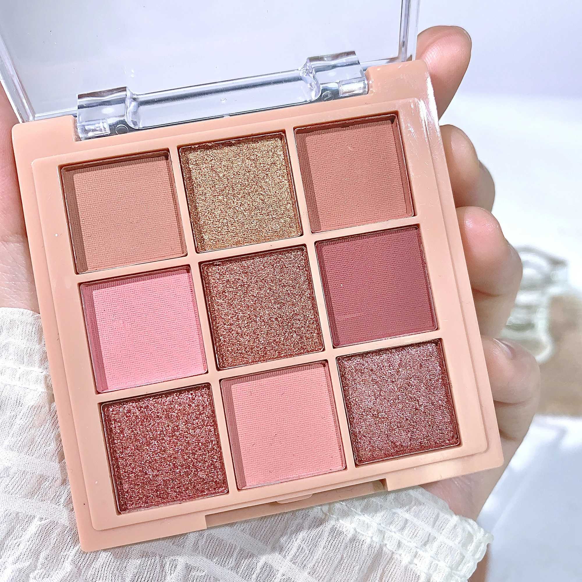 Warm Winter Brown Shadow Nine Colors Eyeshadow Earth Tone Autumn and Winter Low Saturation Orange Brown Palette Milk Tea W250605