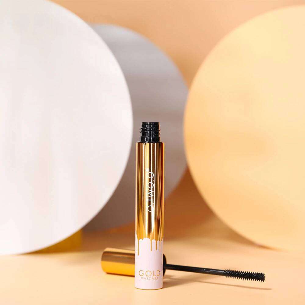 3D Lengthening Black Lash Eyelash Extension Eye Lashes Brush Beauty Makeup Long-wearing Gold Color Mascara free shipping