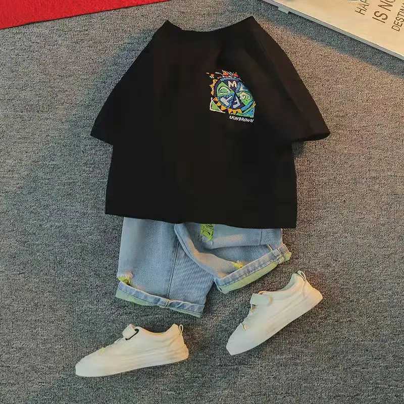 Boy Baby Clothing Sets Short Sleeve Polo-shirt + Shorts middle School Children Kids Suits Boy Summer Boys Casual Summer Clothes R250605