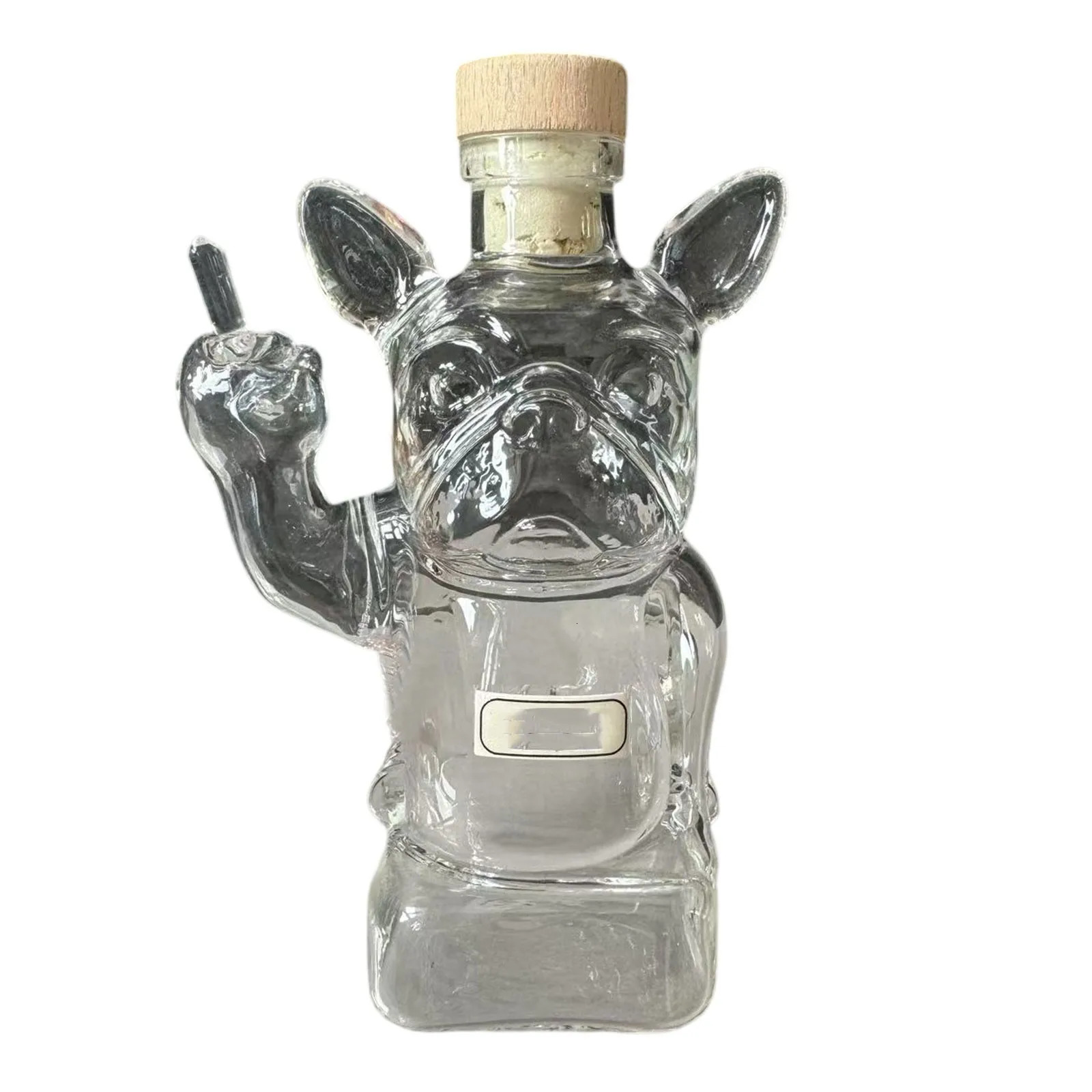 3D Middle Finger French Bulldog Whiskey Decanter Dog Whiskey Wine Glass Bottle For Bar Office Home Decor Party Decor 250605