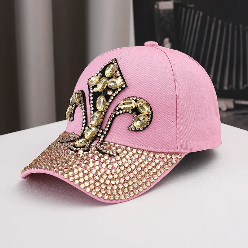 Denim Diamond Studded Baseball Cap Trendy And Stylish Small Duckbill Cap Outdoor Sun Protection And Sunshade Hat 250603