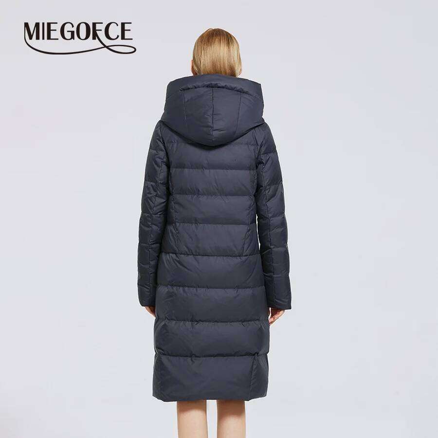 Coats Designer Women MIEGOFCE Winter Elegant Women Outwear Long Cotton Women's Jackets Hooded Warm Windproof Female Coats Zipper Stand Collar Par