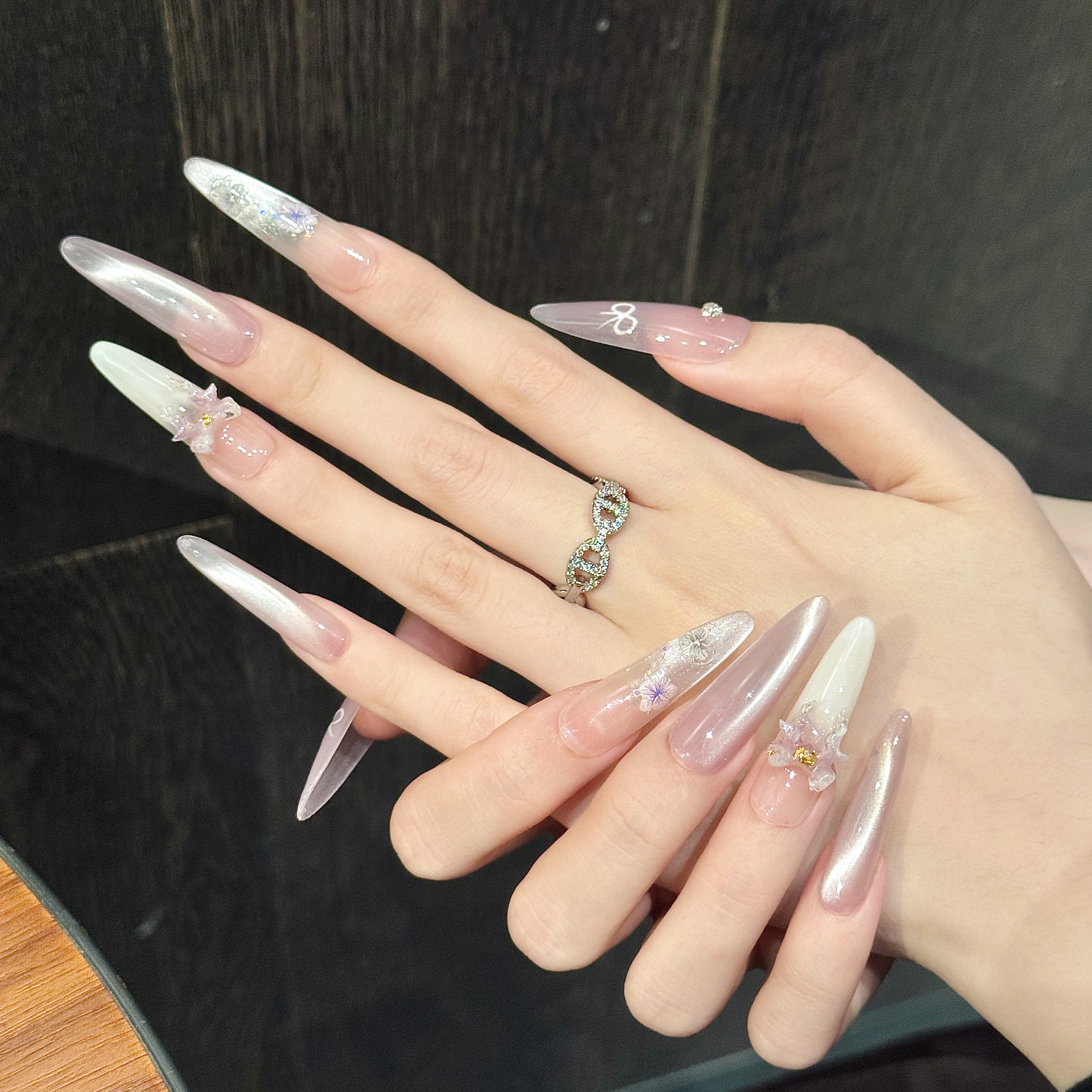 Elegant Flower Design Stickers for Personalized Nail Accessories Set