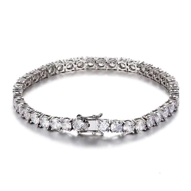 Gold Plated Hip Hop Diamond MoissaniteTennis Bracelets Cubic Moissanite Women Tennis Bracelets