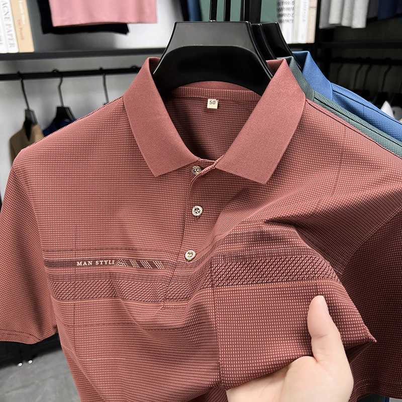 Retro Mens Short Sleeve Polo Shirt Summer Fashion Pocket Stripe High-end Custom Design Comfortable Cotton Top Casual T-shirt XJ250605