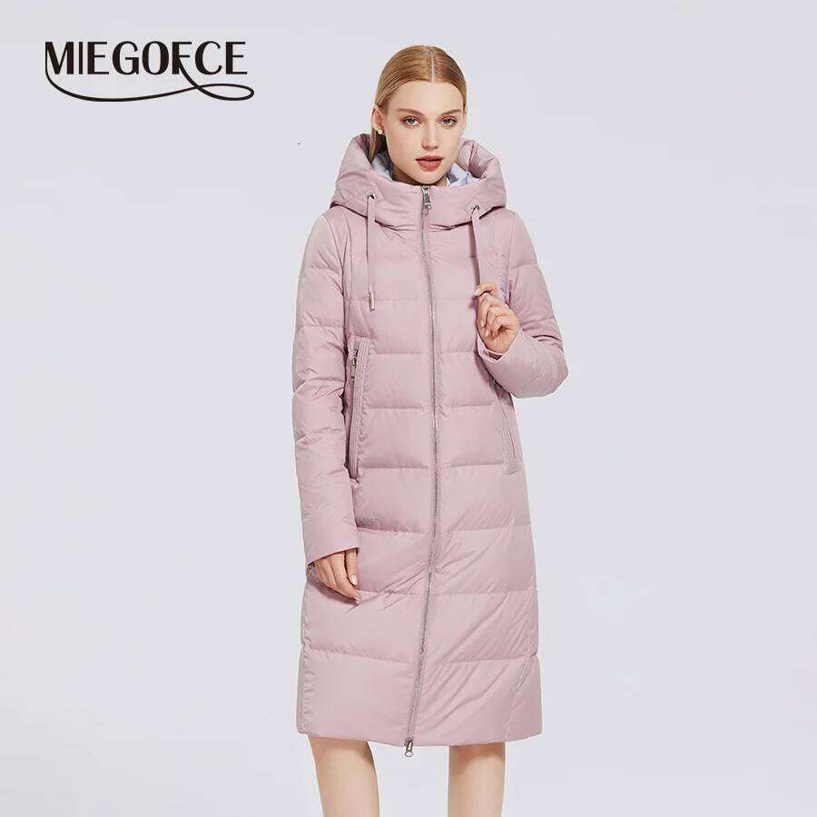 Coats Designer Women MIEGOFCE Winter Elegant Women Outwear Long Cotton Women's Jackets Hooded Warm Windproof Female Coats Zipper Stand Collar Par