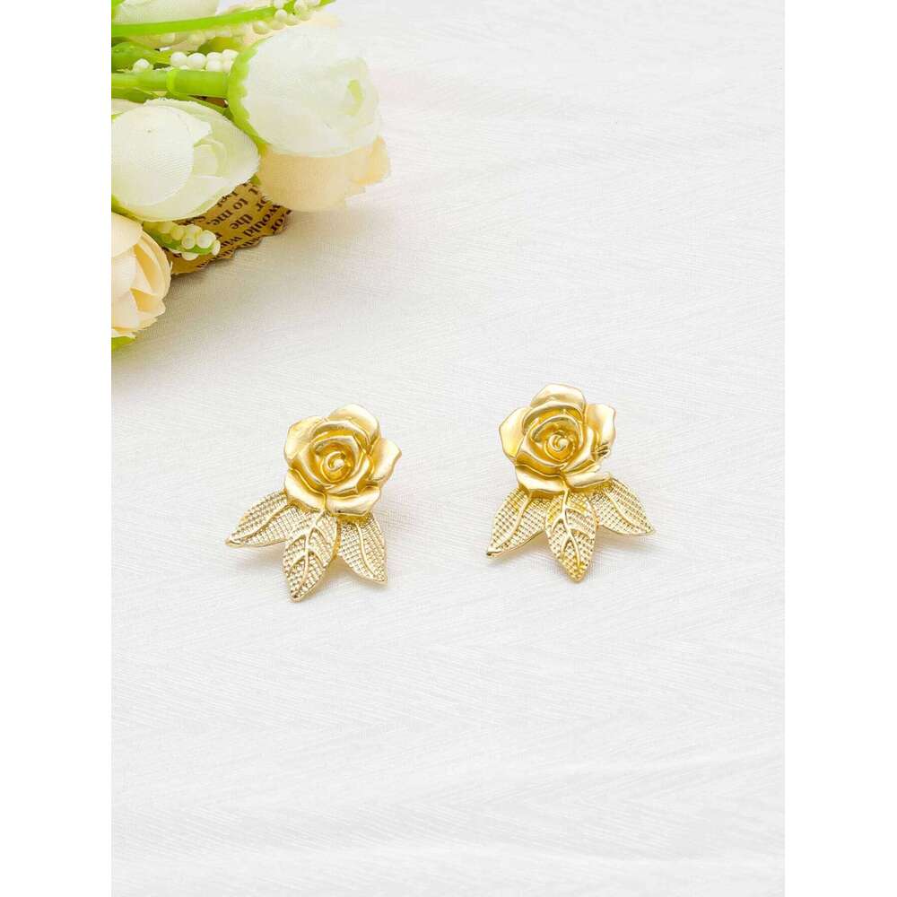 Jewelry For Women Flower Pendant Necklace Gold Plated Fashion Design Earring Bracelet Ring Sets Exquisite Gifts