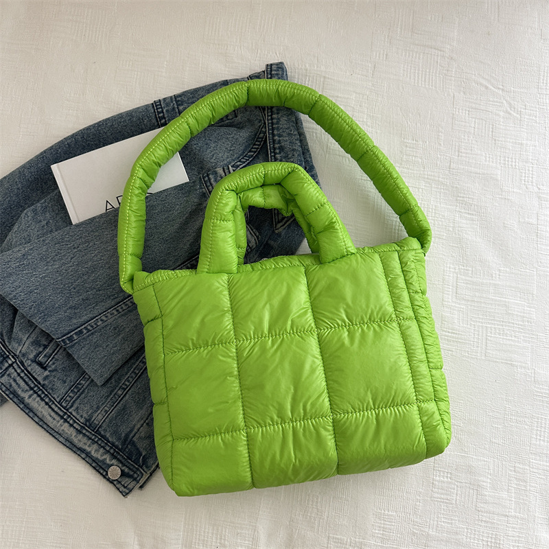 designer Fashion Simple Tote Bag Solid Color Casual Shoulder Handbag 2025 Summer New Women's Niche Shoulder Bag