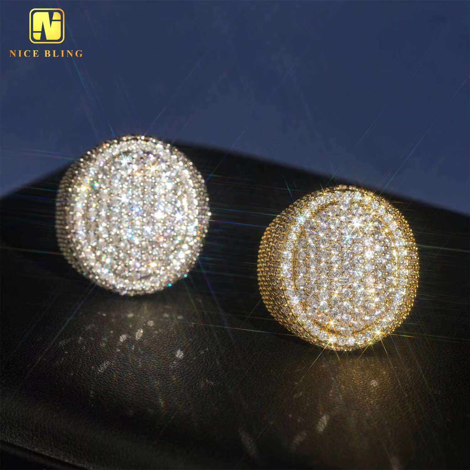 Wholesale Price Luxury Iced Out Rings Hip Hop Punk Rock 5A+ Grade Moissanite Rapper Ring Rapper Jewelry Gift for Men