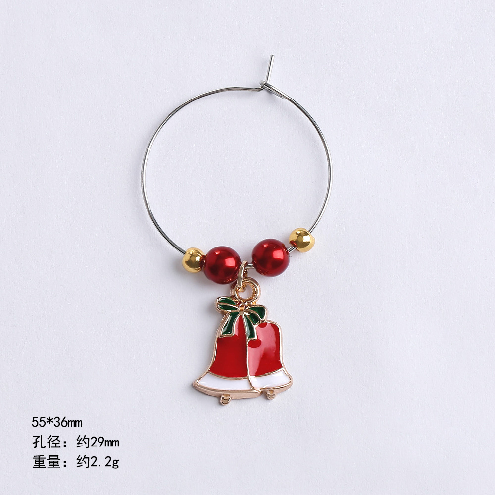 15pcs/set Romantic Christmas Element High-Heeled Cup Alloy Pendants Christmas Decorative Hanging Accessories