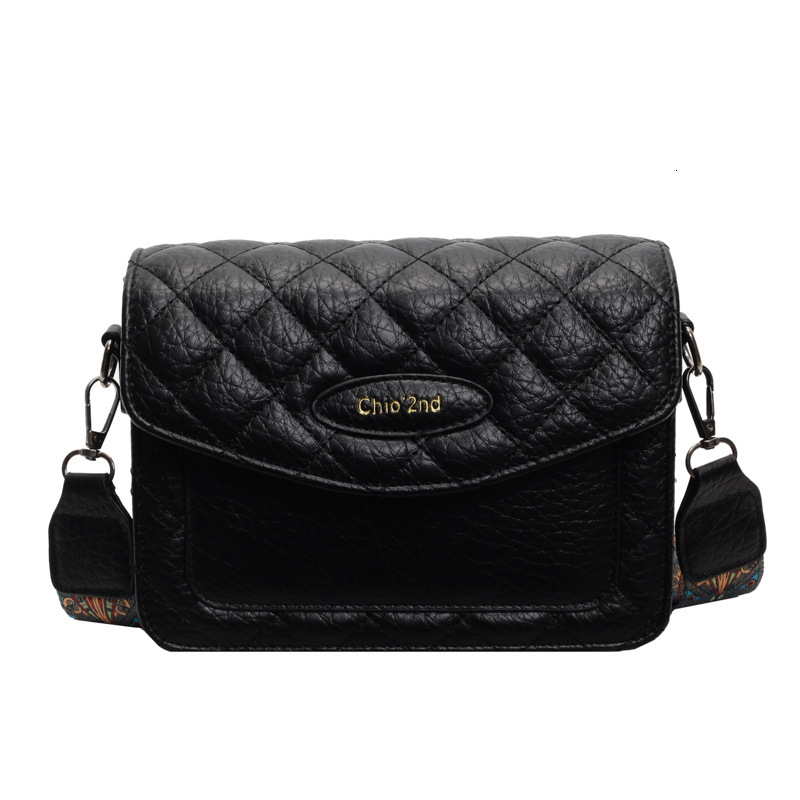 Free Shipping Designer Bag Popular Small Bag For Women 2025 New Style Trendy Diamond Grid Fashion Wide Strap Crossbody Versatile High Looks Single Sho