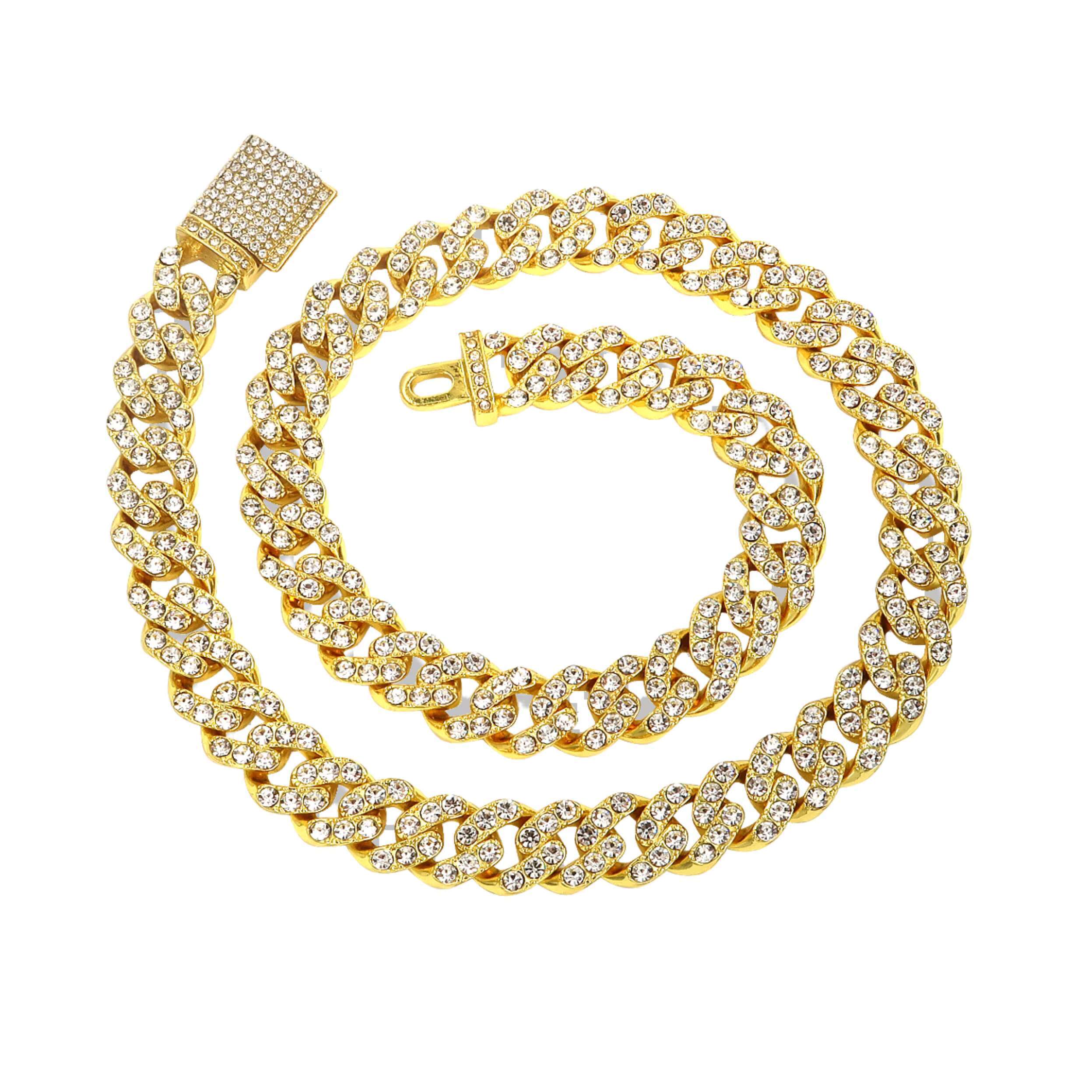 Gold Filled Hip Hop Necklace Chain Necklaces for Women Hip Hop Mens Mosang Diamond Hip Hop Necklace