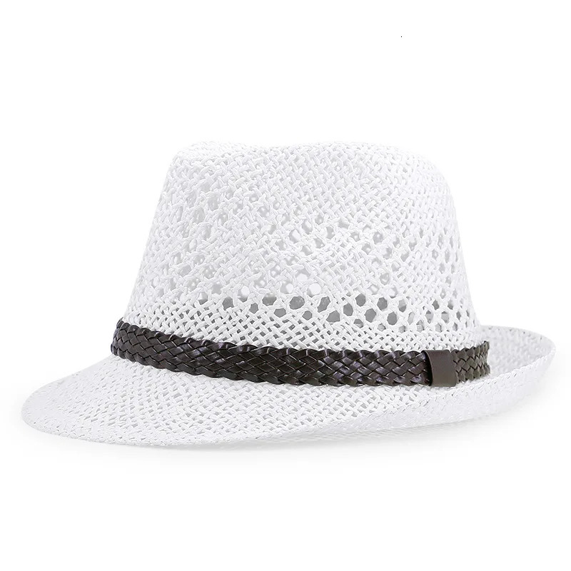 High Quality Paper Straw Hat Women Summer Fashion Sun Cap Dad Jazz Hat Men Cool Fedora 250605