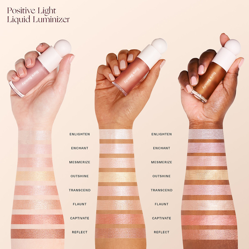 Rare Beauty Highlighters Liquid High-Gloss Selena 4 Colors Honey Face Brightening Liquid 15ml Enchant ENLIGHTEN Outshine Transend Honey Pearlescent Na