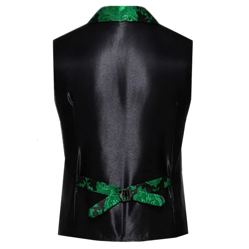 Men Jacquard Suit Vest Thin Tops Red Green Blue Pink Fashion Male Wedding Prom Party Dress Waistcoat 250605Z