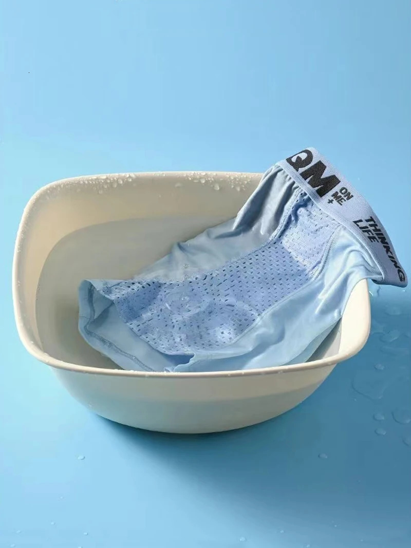 4pcs Mesh Ice Silk Boxer Shorts Mens Underwear FASQM Underpants Breathable Sexy Slim Panties Bamboo Lingerie Plus Size L-6XL 250605