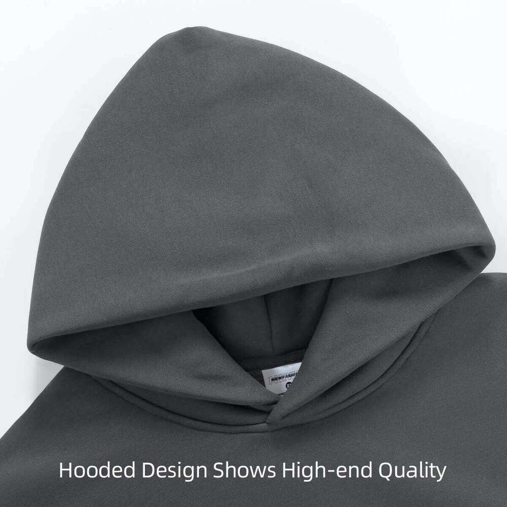 16.9oz 480gsm Heavy Weight Cotton Plus Veet Hooded Sweater Men Thickened Tight Polar Fleece Pullover Hoodie Women Sweatshirt
