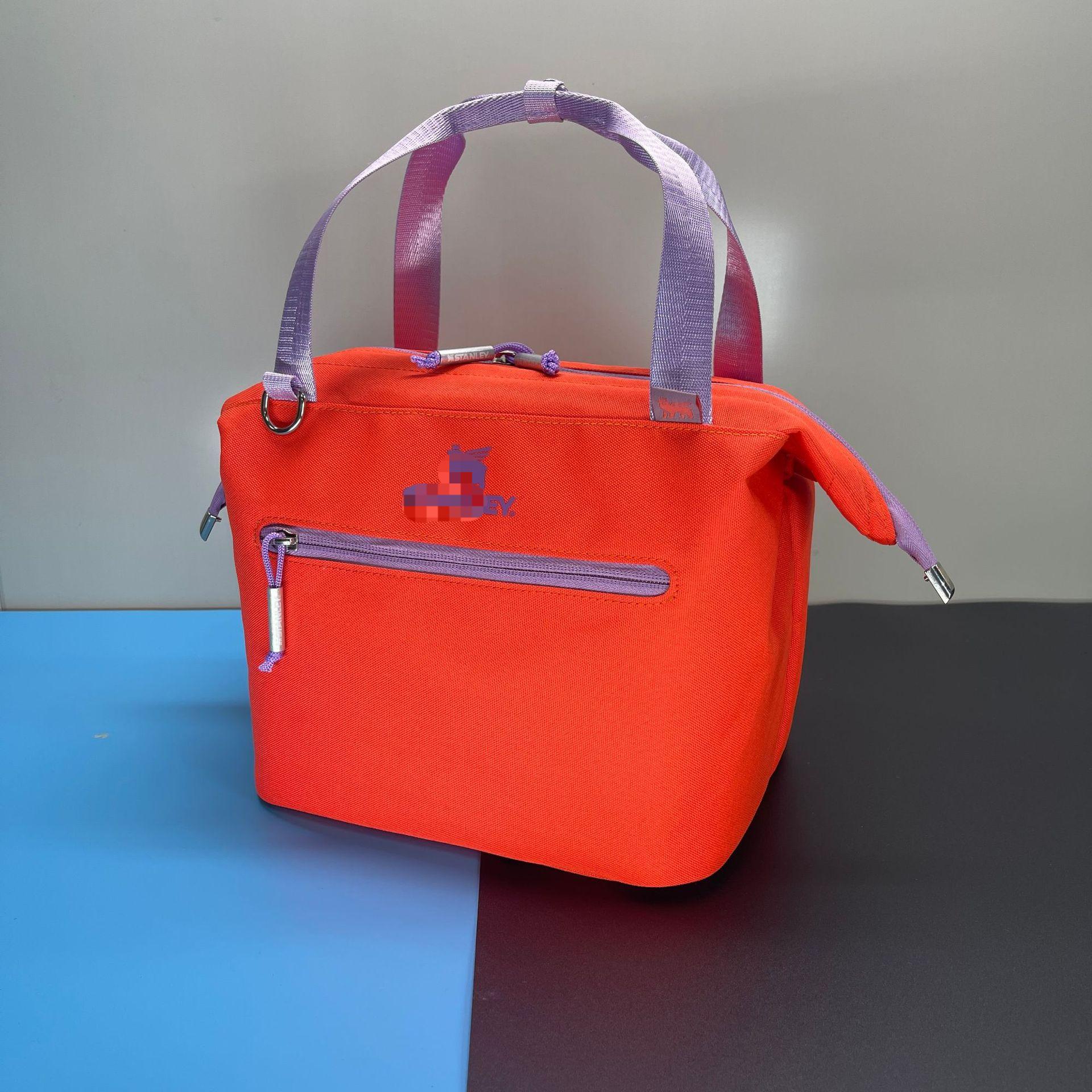 US stock in hand Lunch bag All day recycled polyester ice bag 12 hour cooling travel bag 40oz cup Mini soft refrigerated bag outdoor waterproof portable lunch bag