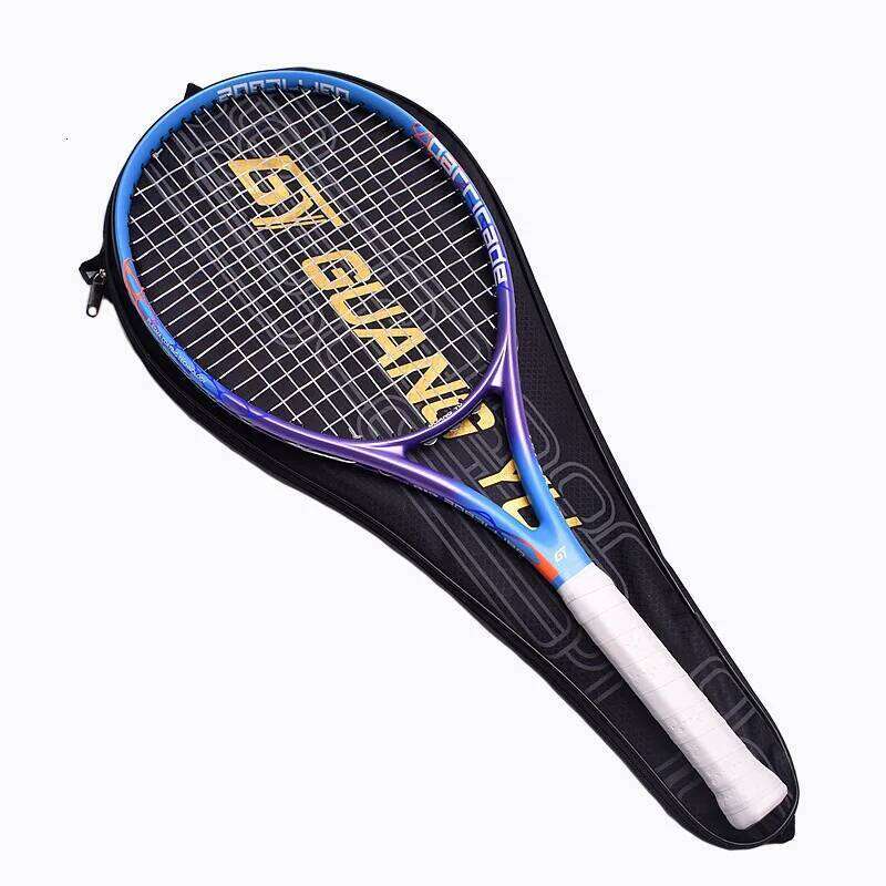 Authentic Adult All Carbon Tennis High Bounce Professional Single Player Training Racket for Enhanced Performance