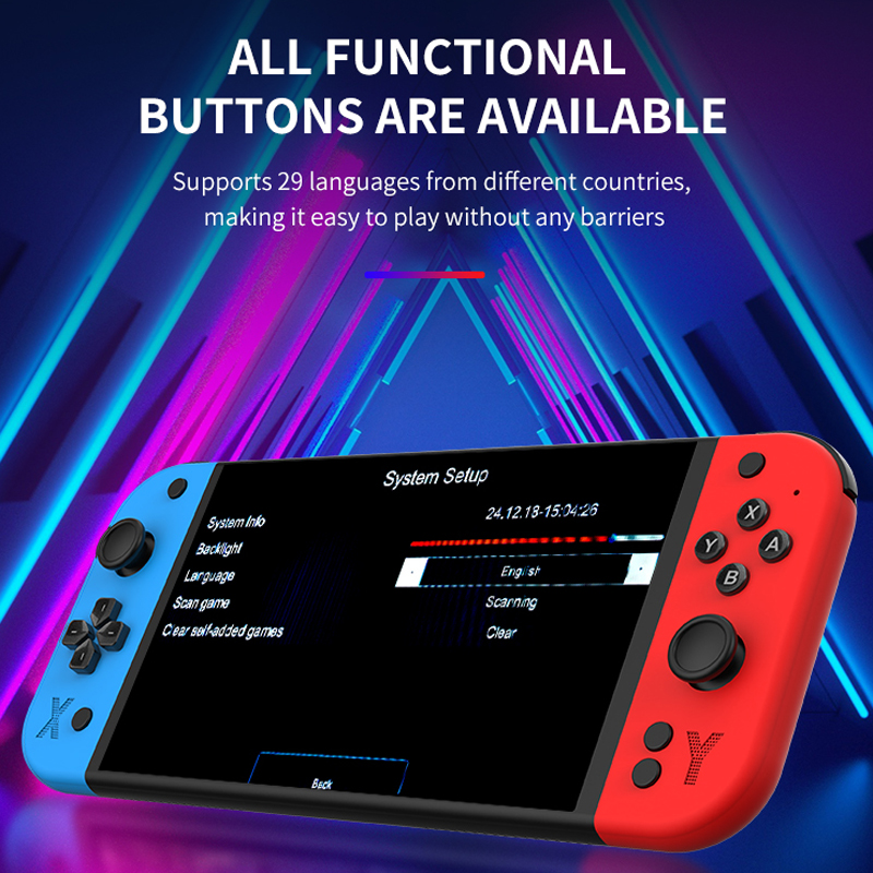 G Handheld Game Console Inch HD Screen Linux Video Game Player TV Out G RAM TV Output Mah Battery