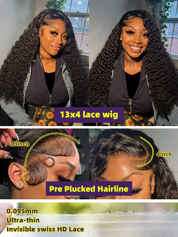 250 Density Loose Deep Wave 13x6 HD Lace Frontal Human Hair Wigs 30 40 Inch Curly Wigs 13x4 Wig synthetic lace front wigs