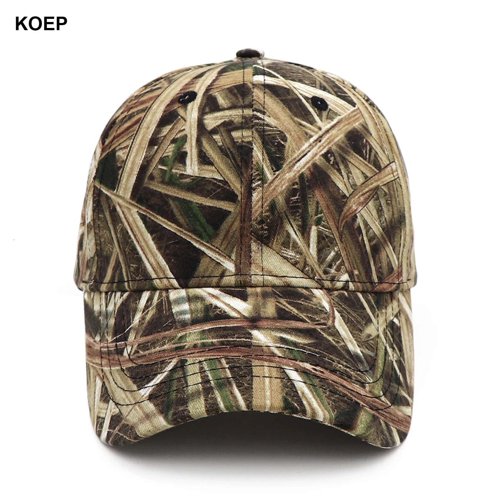 KOEP Outdoor Fishing Caps Jungle Reed Camouflage Baseball Cap Hunting Hat Cotton Dad Hats Bulrush Leaves KBMO8 250603