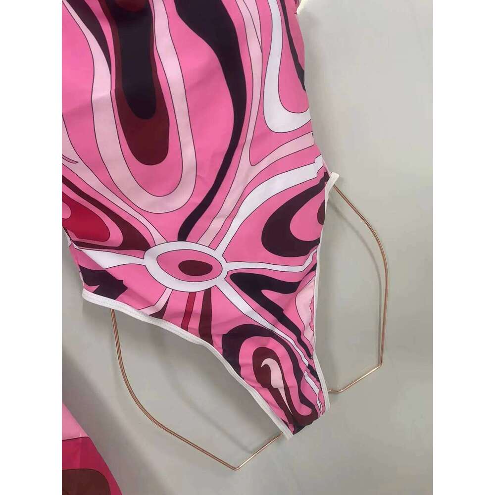 Women's Pink Scarf Swimsuits Italian Designer Sexy Beach Bikini Set