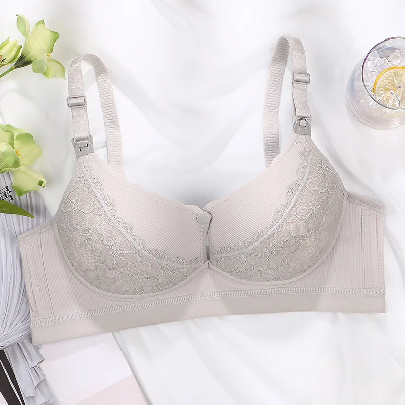Maternity Breastfeeding Bra Comfortable Breathable Traceless Gathered Anti Sagging mMaternity Underwear Four Seasons 250530
