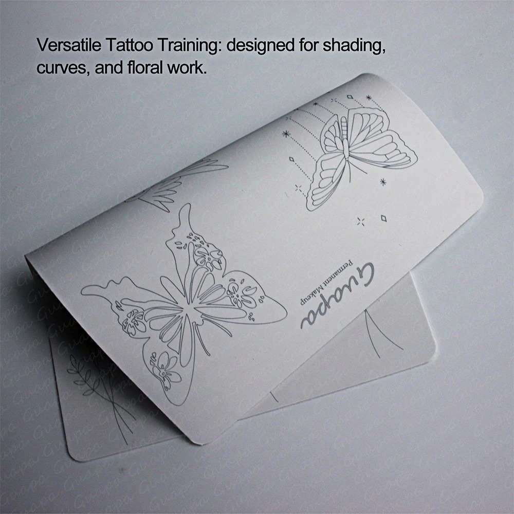 2024 Tattoo Pre-Printed Practice Skin Mini Tattoo Precise and Clean Flexible Rubber Pad for Practice Different Styles 250604