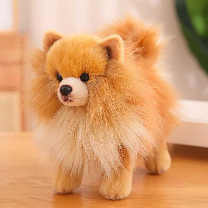 New Premium Cute Plush Pomeranian Dog Real Life Toystuffed Animals Soft Puppy Pet Doll Children Kids Girls Lovely Gift R250605