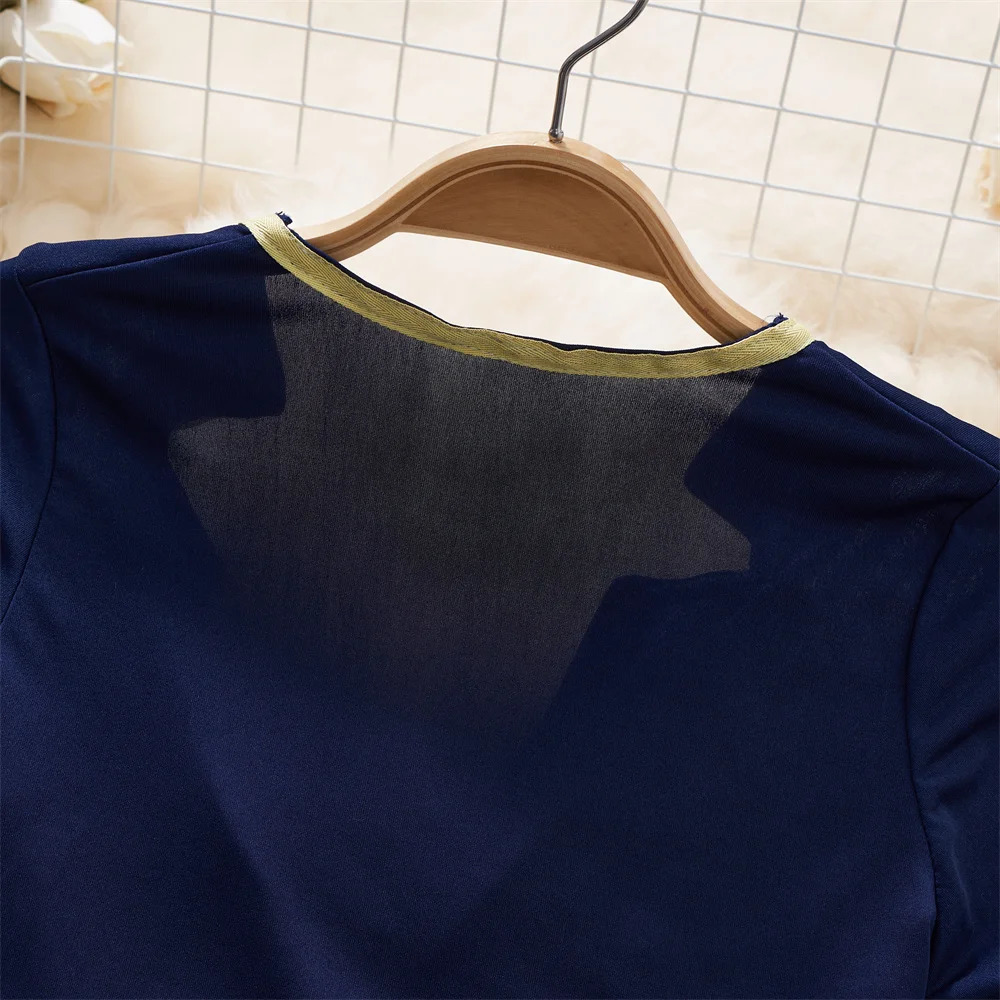 Irregular Short Sleeve Slim Crop Top Elastic Waist ALine Skirt Set Erotic Lingerie Cosplay Womens Secret Clothes Pajamas 250605Z