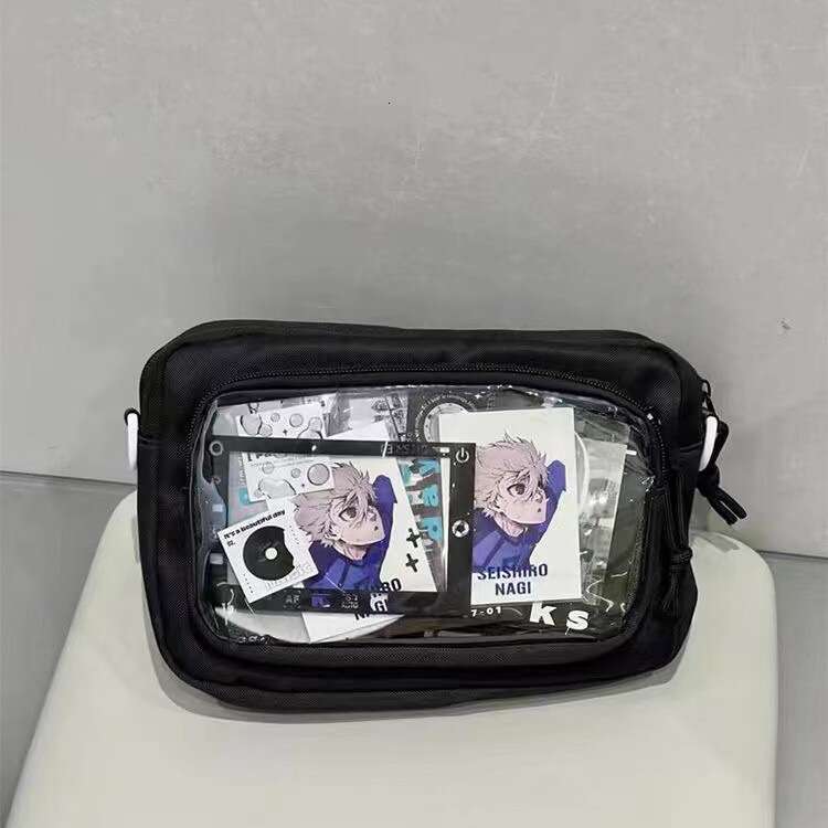 Cute Versatile Handbag Anime JK Transparent Shoulder Crossbody Bag Badge Girl