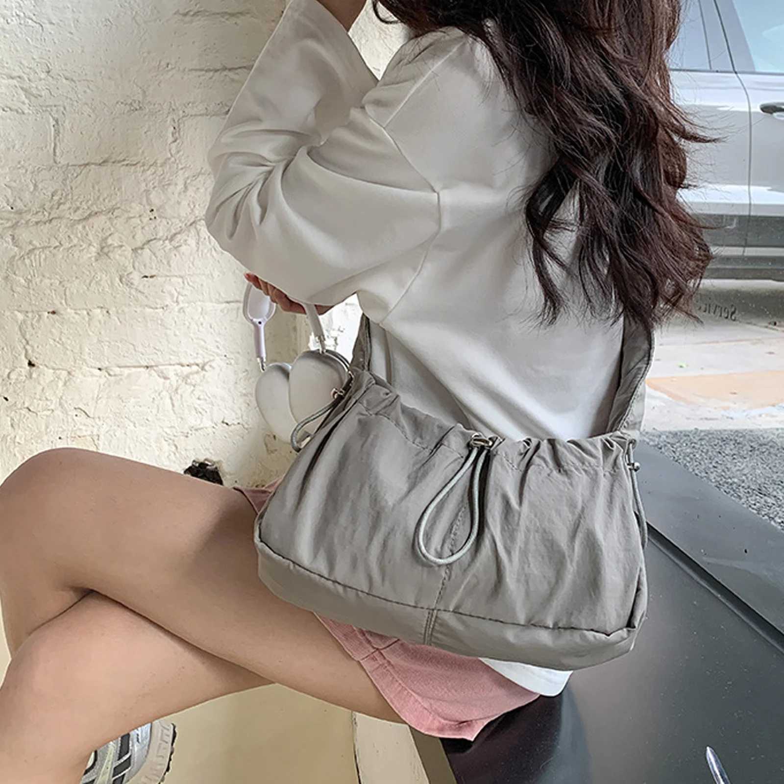 Simple Fi Fold Shoulder Bag Vintage Casual Designer Underarm Crossbody Bag Women 2024 New Luxury Handbags High Quality XJ250605