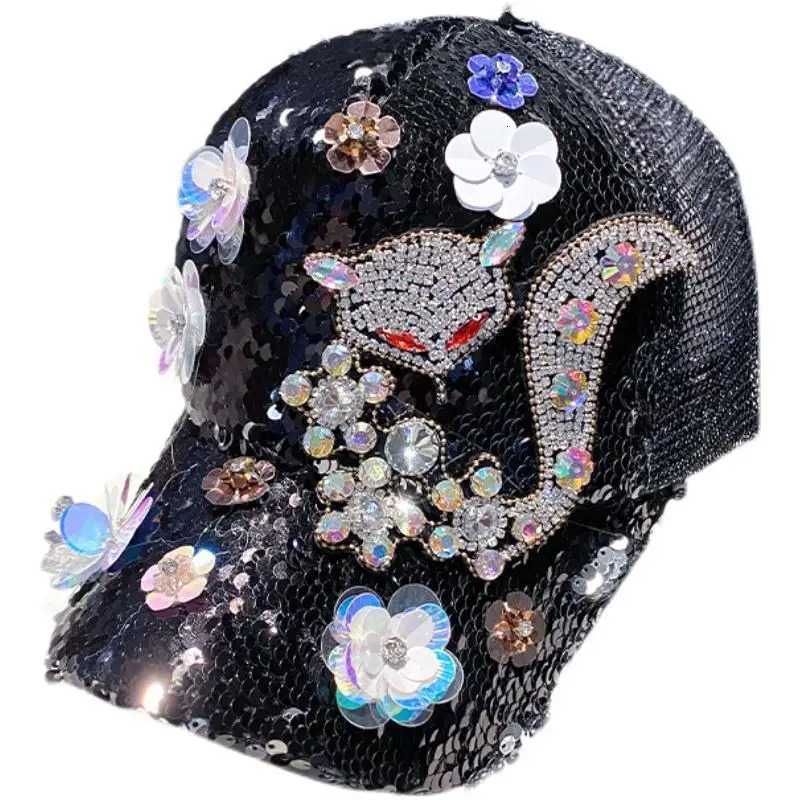 Diamond Sequin Duckbill Hat for Shading Outdoor Sun Hat Reflective Summer Thin Womens Breathable Summer Womens Baseball Cap 250603