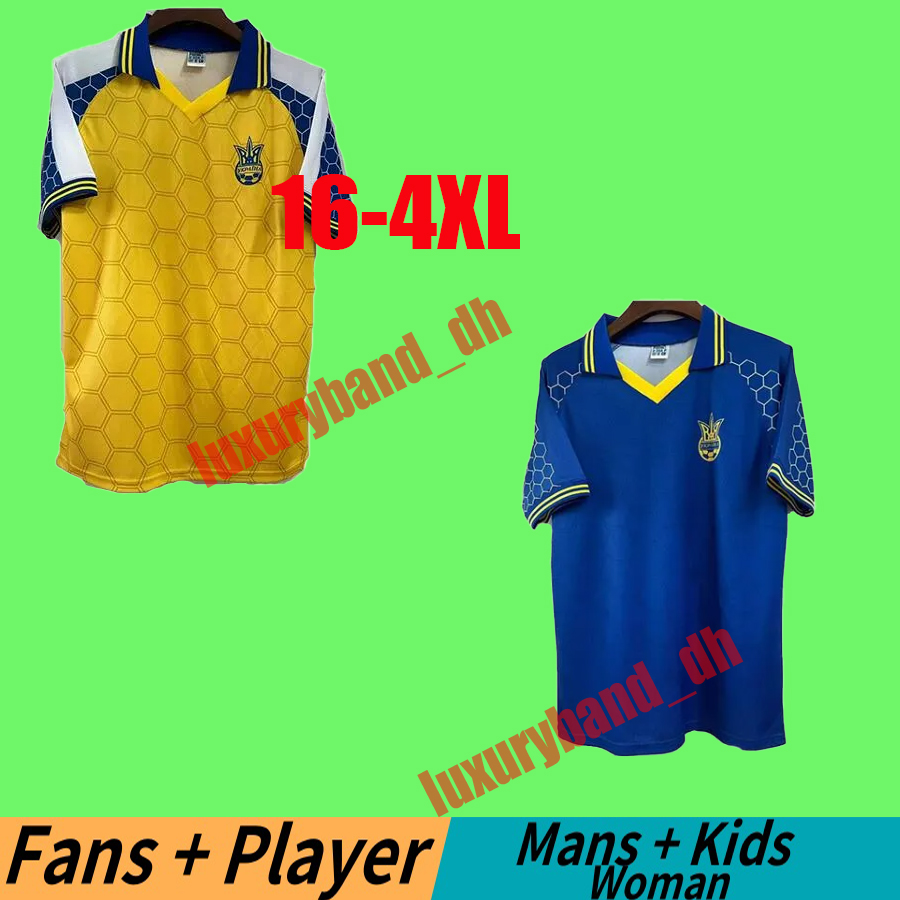 Retro Ukraine soccer jersey 98 SHEVCHENKO Serhiy Rebrov 1998 retrio football shirt