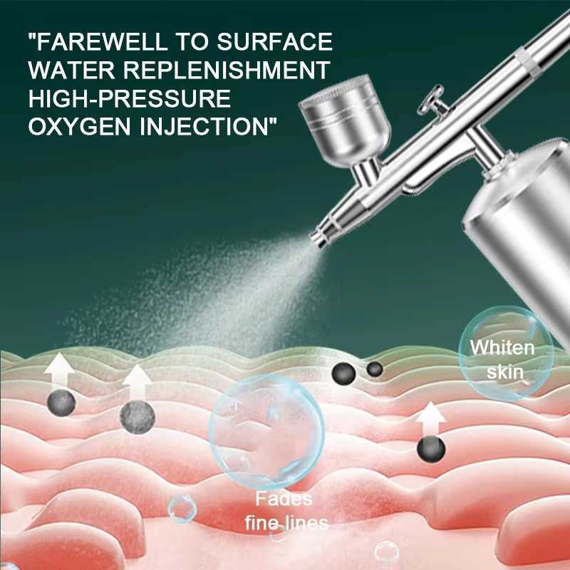 Facial Nano Oxygen Injection Instrument Handheld High Pressure Beauty Facial Spray Moisturizing Steamer XJ250607