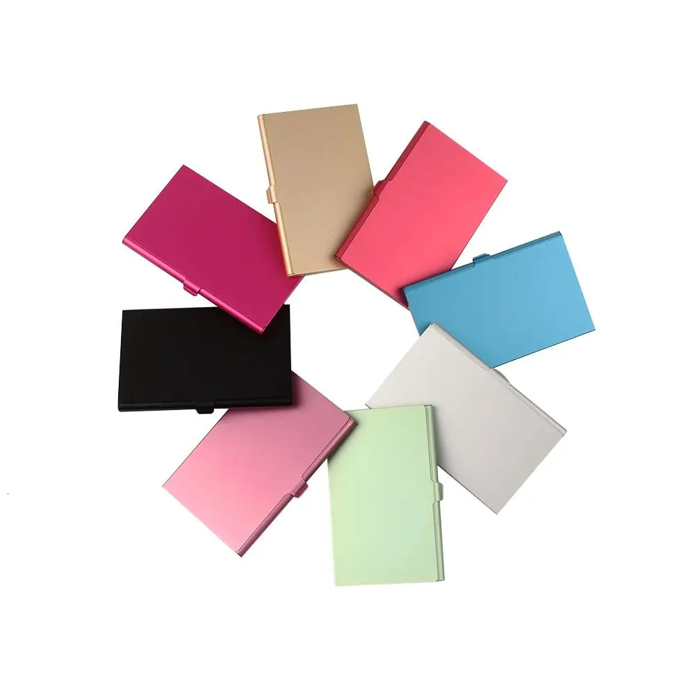Metal Card Holder Box Aluminum Business Postcard Storage Case Portable Large Capacity Container for Men and Women 250605