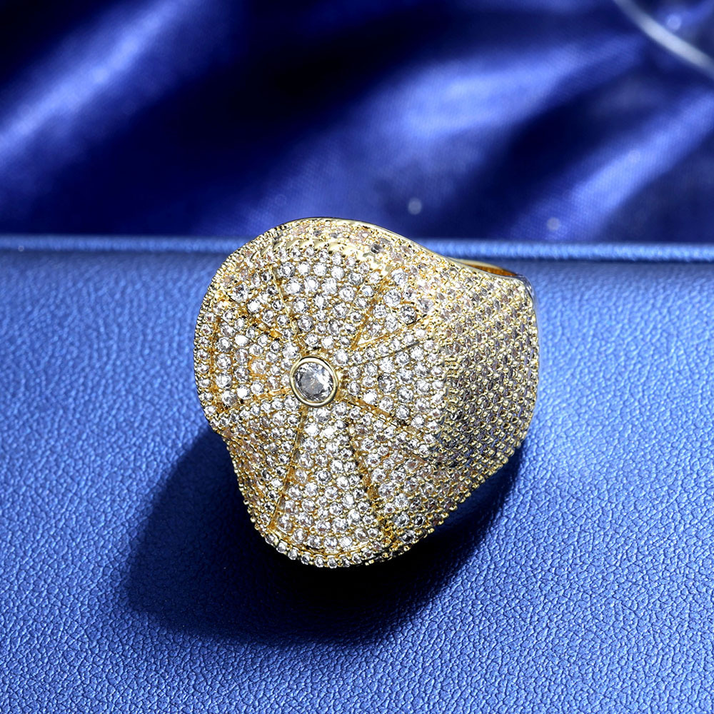 New Hip Hop Moissanite Cross Ring High End Decorative Accessories Mens Ring moissanite