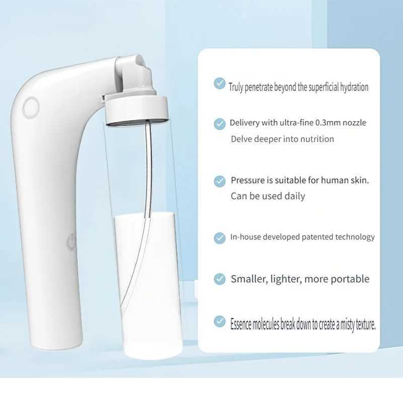 High Pressure Nano Spray Face Oxygen Air Compressor Fog Mist Spray Gun Injection Instrument Airbrush Skin Care Tool XJ250607