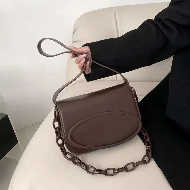 2024 New Trendy Niche Dingdang Black Small Square Soft Leather Handbag Stylish Versatile Shoulder Underarm Women's Bag