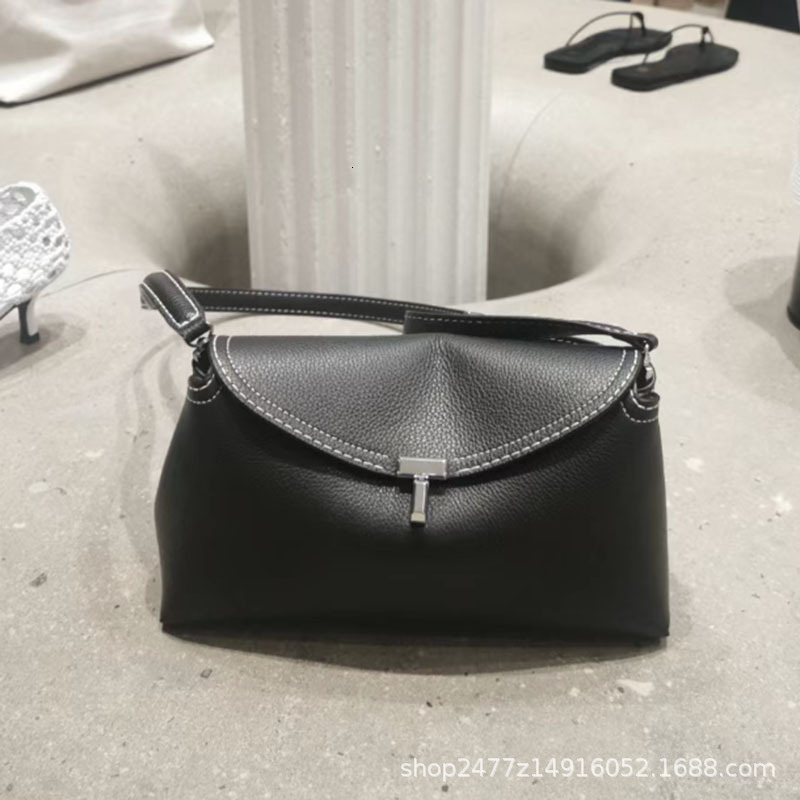 Leather flap handbag, large capacity shoulder width waist bag, designer women's daily commuting shoulder bag, crossbody bag