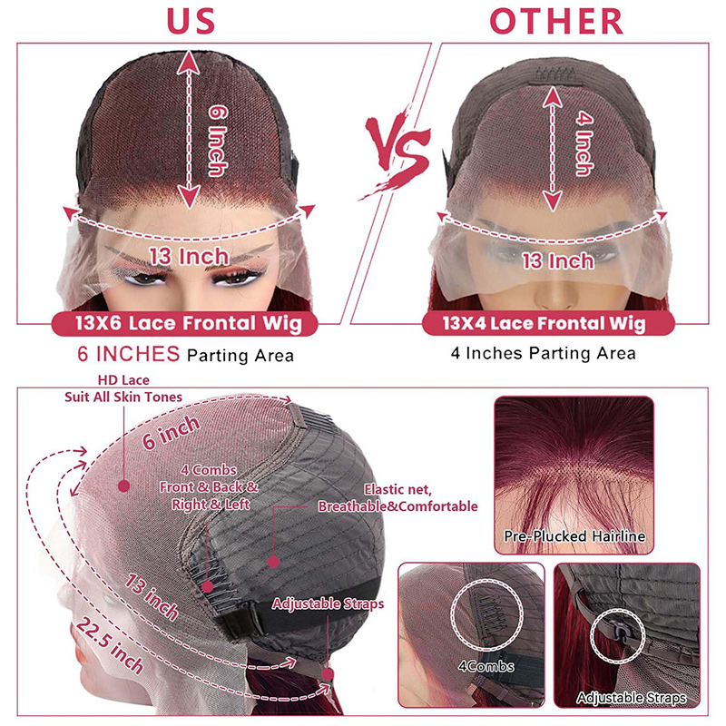 realistic looking deep scarlet human hairpiece feminine stylish