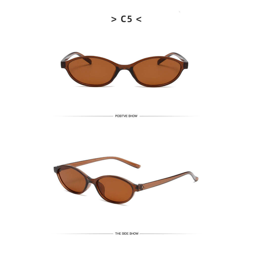 Oval Small Frame Women Outdoor Fashion Wearable Sunglasses for Men Personality Hip Hop Trendy Glasses