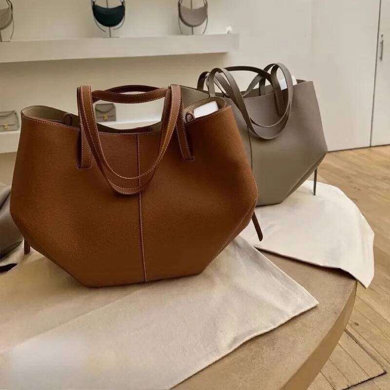 New clothing bag, wing holder extra large capacity single shoulder women's bag commuting handbag, real leather bag2025