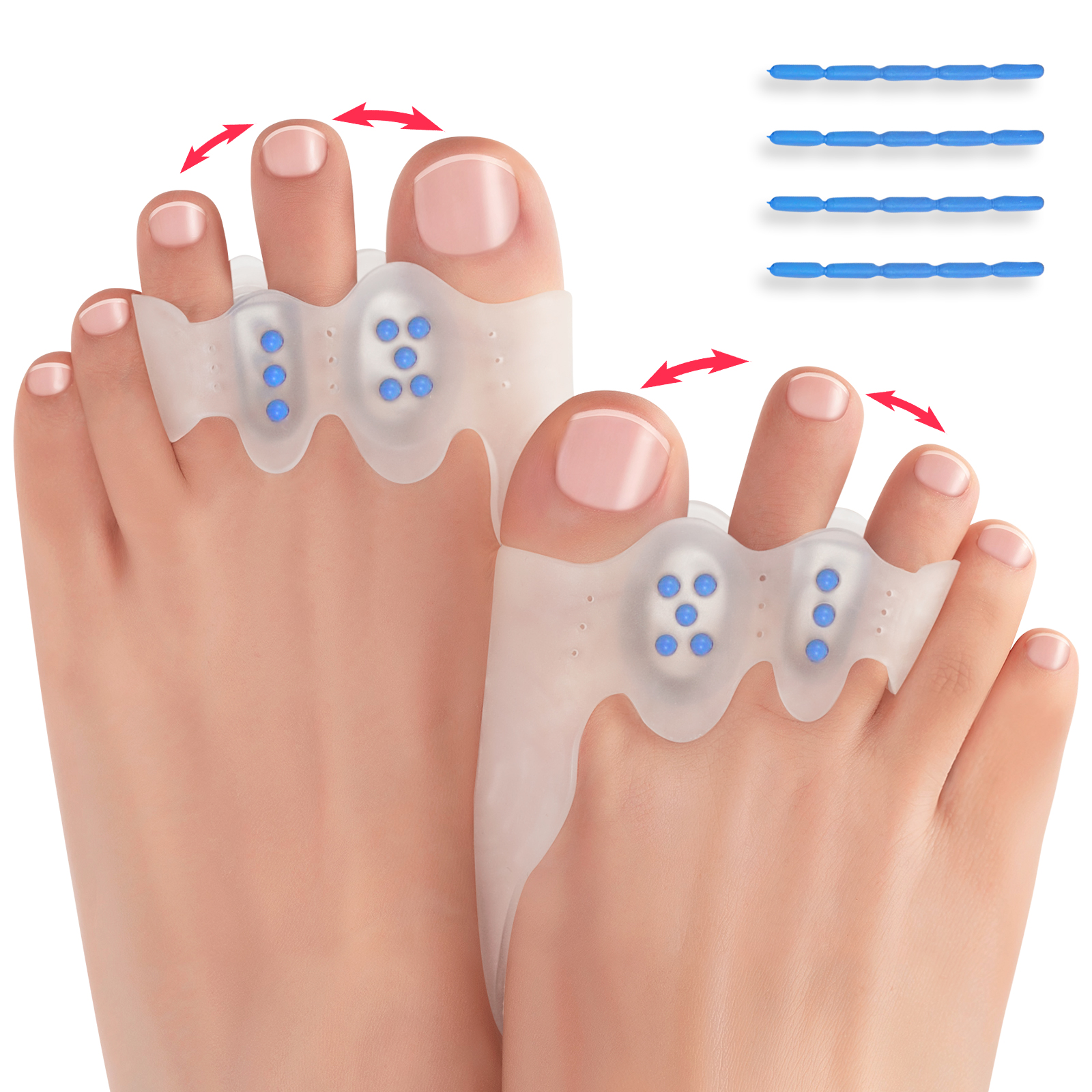 Toe Separators Correcting Bunions and Restoring Toes to Their Original Shape For Men and Women - Toe Spacers Bunion Corrector