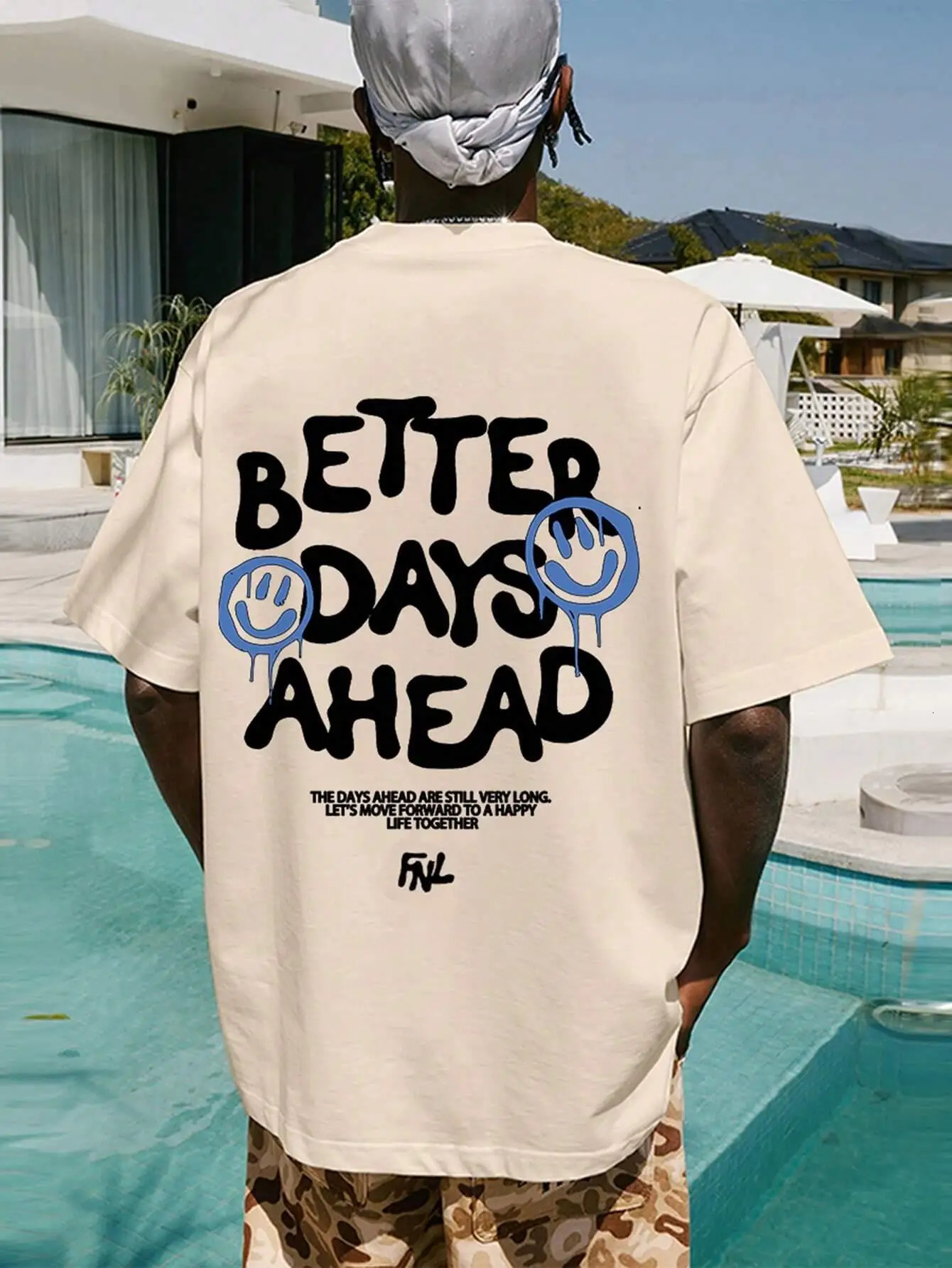 Better Days Ahead Letter Graphic Men Women T-Shirt O-Neck Casual Oversize T-Shirt Fashion Cotton Tee Clothes Summer Loose Tshirt 250530