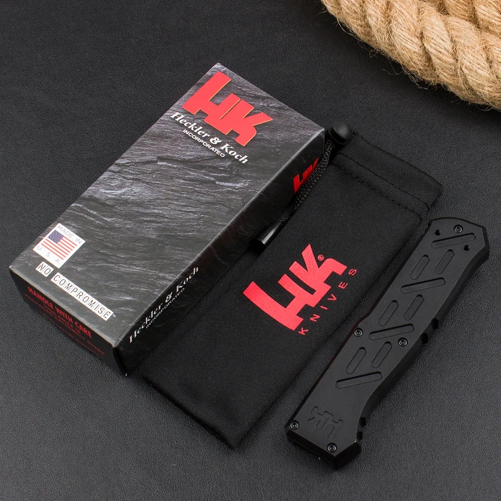 HK14850 EPIDEMIC Knife D2 Steel fixed blade knife Blade couteau 6061 T6 aluminum alloy Handles Camping Outdoor Tools pocket knife Tactical Combat Self - view 6