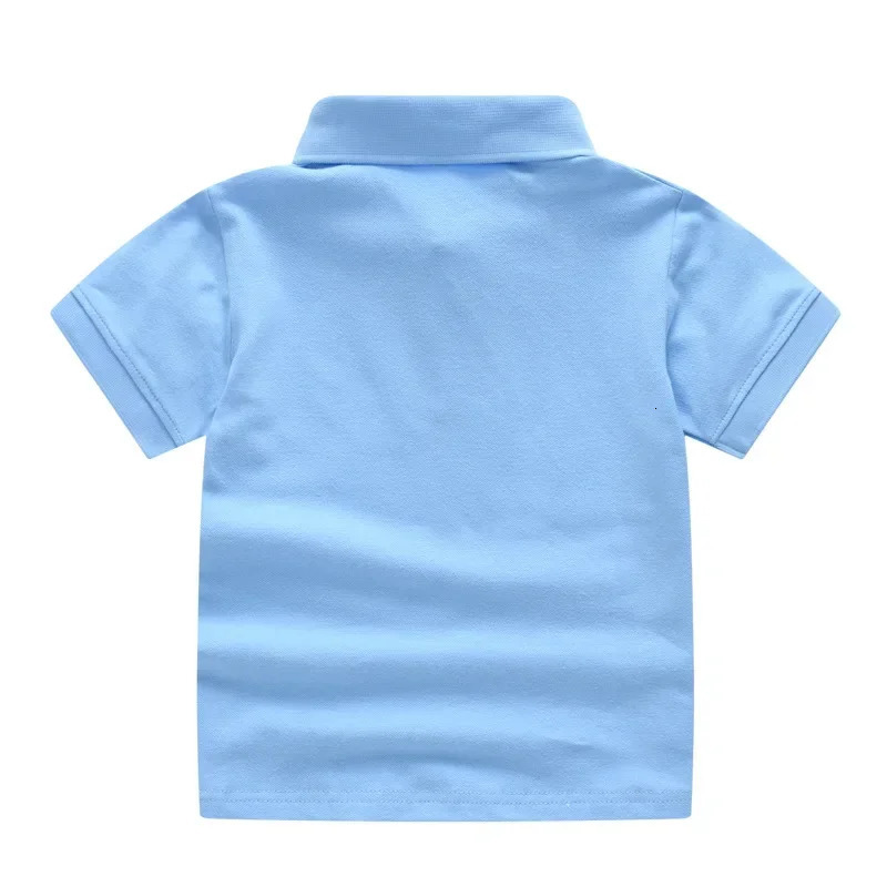 Summer Baby Boys Candy Colors Polo Shirts Kids Clothes Boys Shirts Short Sleeve Solid Lapel Kids Girls Casual Polo Shirts 250604