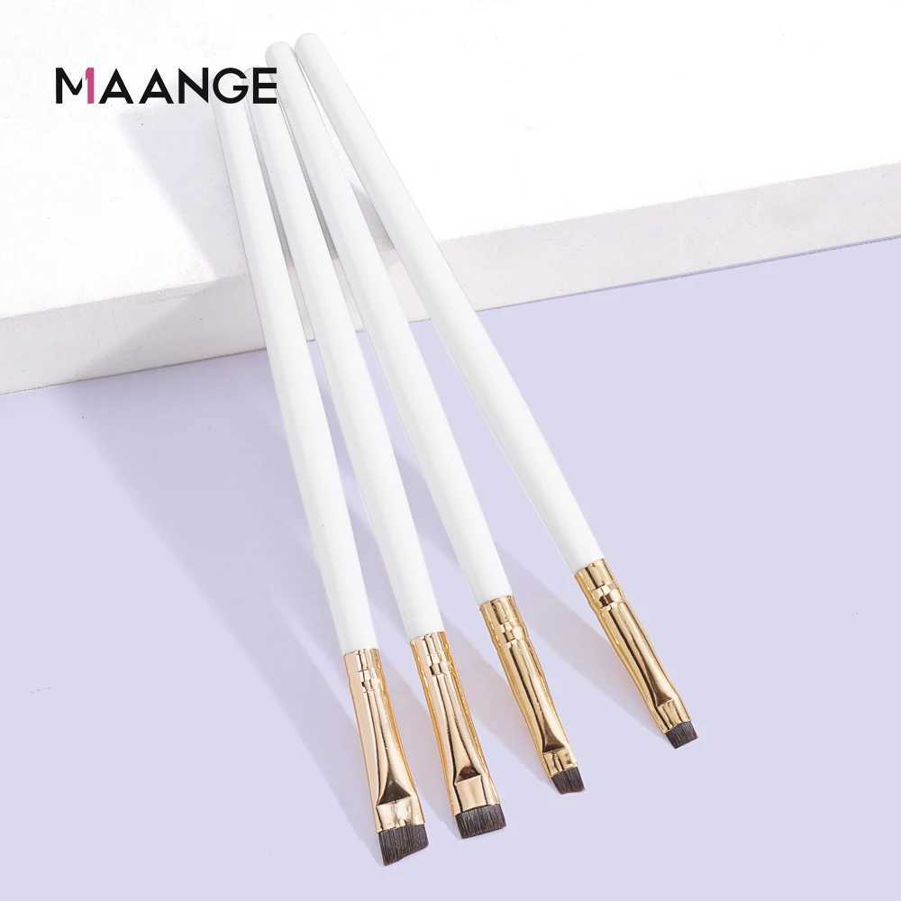 MAANGE 4 Pieces Eyebrow Contour Makeup Brush Eyeliner Brush Portable Small Angle Eyebrow Brush For Female Makeup Beauty Tool W250605