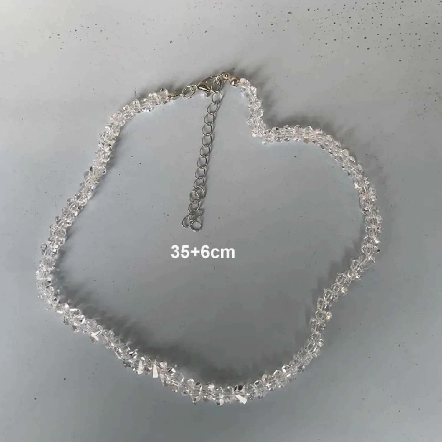 Transparent Crystal Irregular Beaded Choker Necklace for Women Korean Collarbone Clavicle Chain on the Neck Collar Jewelry XJ250604